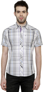 True Tittos Men's Checkered Casual Purple, Grey, Black Shirt