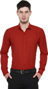 Being Fab Men's Solid Casual Red Shirt