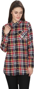 MansiCollections Women's Checkered Formal Multicolor Shirt