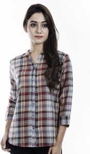 Amadore Women's Checkered Casual Multicolor Shirt