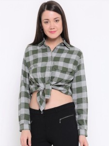 Silly People Women's Checkered Casual Multicolor Shirt