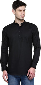 Being Fab Men's Solid Casual Black Shirt