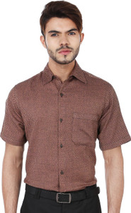 Reevolution Men's Woven Casual Brown, Black Shirt