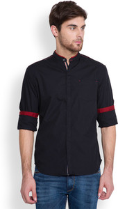 Locomotive Men's Solid Casual Black Shirt