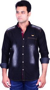 La Milano Men's Solid Casual Black Shirt