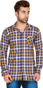 Lime Time Men's Checkered Casual Multicolor Shirt
