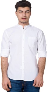 Urbano Fashion Men's Solid Casual White Shirt