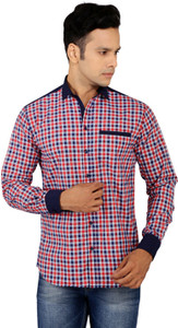 R'Squarre Men's Solid Casual Red Shirt