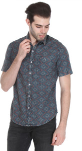 Reevolution Men's Printed Casual Multicolor Shirt