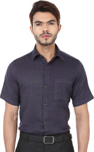 Reevolution Men's Woven Casual Purple, Black Shirt