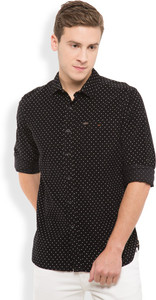 Locomotive Men's Printed Casual Black Shirt
