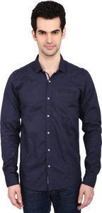 Bombay Casual Jeans Men's Solid Casual Blue Shirt