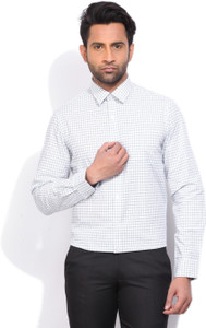 Arrow Men's Checkered Formal White Shirt