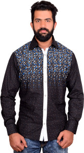 M LARGE Men's Printed Casual Multicolor Shirt