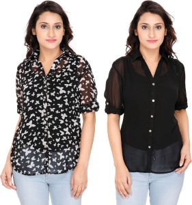 2 Day Women's Floral Print Casual Multicolor Shirt
