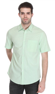 Reevolution Men's Checkered Casual Green Shirt