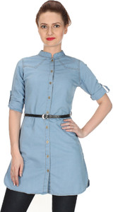 Trendyfrog Solid Girls Tunic