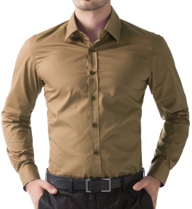 brown formal shirt mens