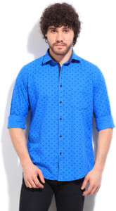 Easies Men s Printed Casual Blue Shirt 