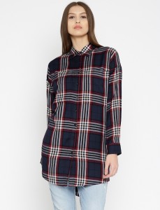 Silly People Women's Checkered Casual Multicolor Shirt