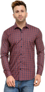 Being Fab Men's Checkered Casual Multicolor Shirt