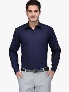 Oshano Men S Solid Casual Dark Blue Dark Blue Shirt Best Price In