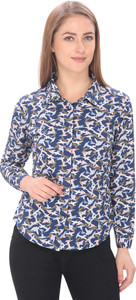 ALFA FASHION Women's Animal Print Casual Multicolor Shirt