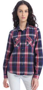 Vero Moda Women's Checkered Casual Multicolor Shirt