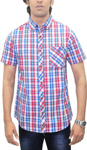 Southbay Men's Checkered Casual Red, Yellow, Blue, White Shirt