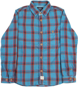 Indian Terrain Boys Checkered Casual Blue Shirt Best Price In