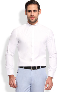Brooklyn Blues Men's Solid Casual White Shirt