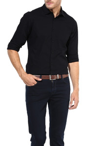 Elepants Men's Solid Casual Black Shirt