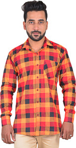 Lime Time Men's Checkered Casual Multicolor Shirt