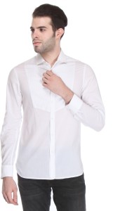 Reevolution Men's Embroidered Casual White Shirt