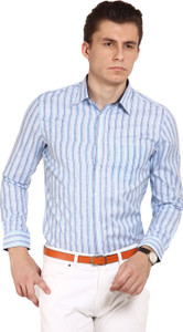 Brooklyn Blues Men's Striped Casual Multicolor Shirt