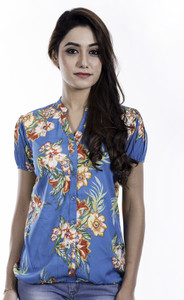Amadore Women's Floral Print Casual Multicolor Shirt