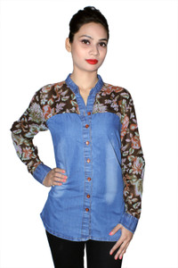 Cherry Clothing Women's Printed Casual Brown Shirt