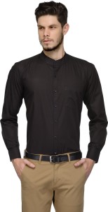 Being Fab Men's Solid Casual Black Shirt