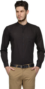 Being Fab Men's Solid Casual Black Shirt