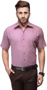 Koolpals Men Checkered Casual Purple Shirt