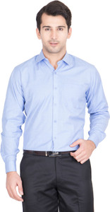 John Hupper Men's Solid Formal Light Blue Shirt