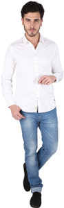 Caricature Men's Solid Casual Black Shirt