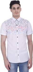 Blue Buddha Men Printed Casual White Shirt