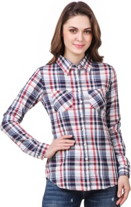 Fio Women's Checkered Casual Multicolor Shirt