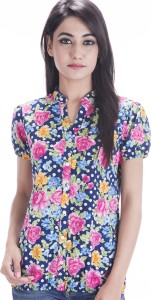 Amadore Women's Floral Print Casual Multicolor Shirt