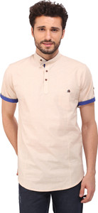 Bombay Casual Jeans Men's Solid Casual Beige Shirt