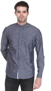 Reevolution Men's Solid Casual Grey Shirt