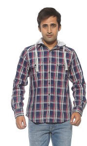 Pepe Jeans Men's Checkered Casual Blue Shirt