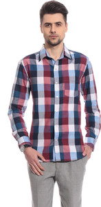 Street Junkies Men's Checkered Casual Red, Blue Shirt