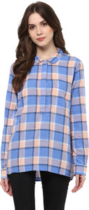 Mayra Women's Checkered Casual Multicolor Shirt